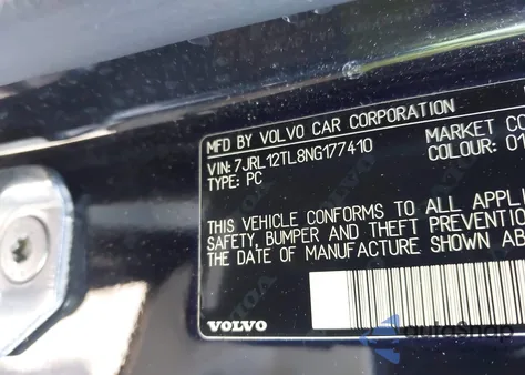 2022 Volvo S60 B5 Inscription from USA, damaged, VIN 7JRL12TL8NG177410